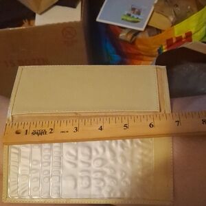 Cream Card Holder Wallet Business Credit Photo